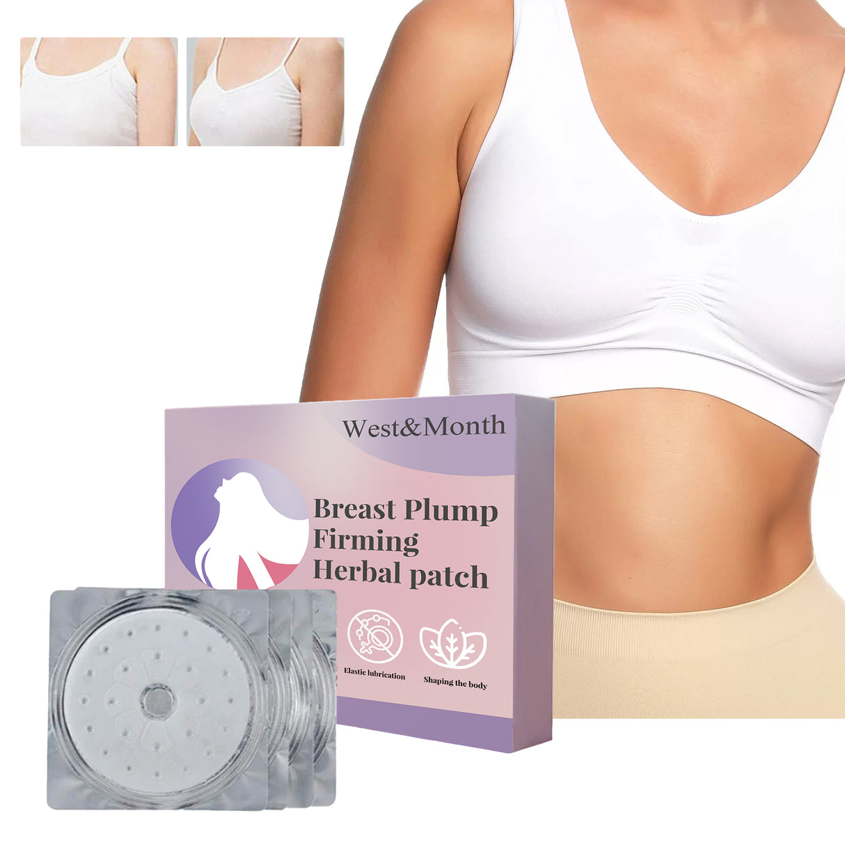 Breast Plump Firming Herbal Patch, Women's Breasts Plump Anti-sagging Breast Massage Care Patch - V.I.P Digital Presence