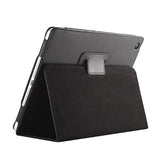 Funda con tapa automática para iPad 2, 3 y 4 de Apple, de piel sintética tipo lichi, con soporte inteligente y función atril.
