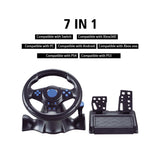 Suitable for Switch/Xbox One/360/PS4/PS2/PS3/PC racing games 7-in-1 steering wheel - V.I.P Digital Presence