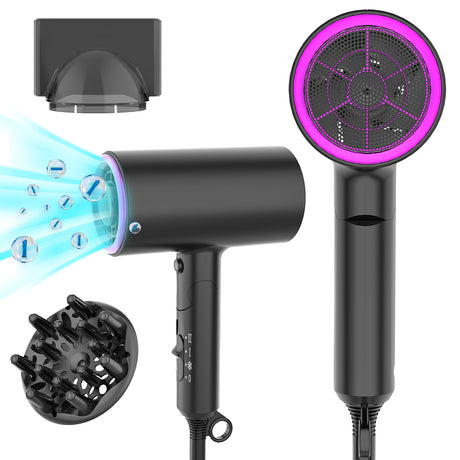 Regulations Hair Dryer Negative Ion Folding Portable High-Power Household Hair Dryer - V.I.P Digital Presence