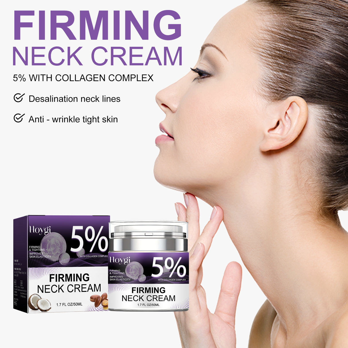 Neck Firming Cream Lighten Neck Lines Moisturizing, Hydrating, Anti-Wrinkle, Firming And Brightening Skin Neck Care Cream