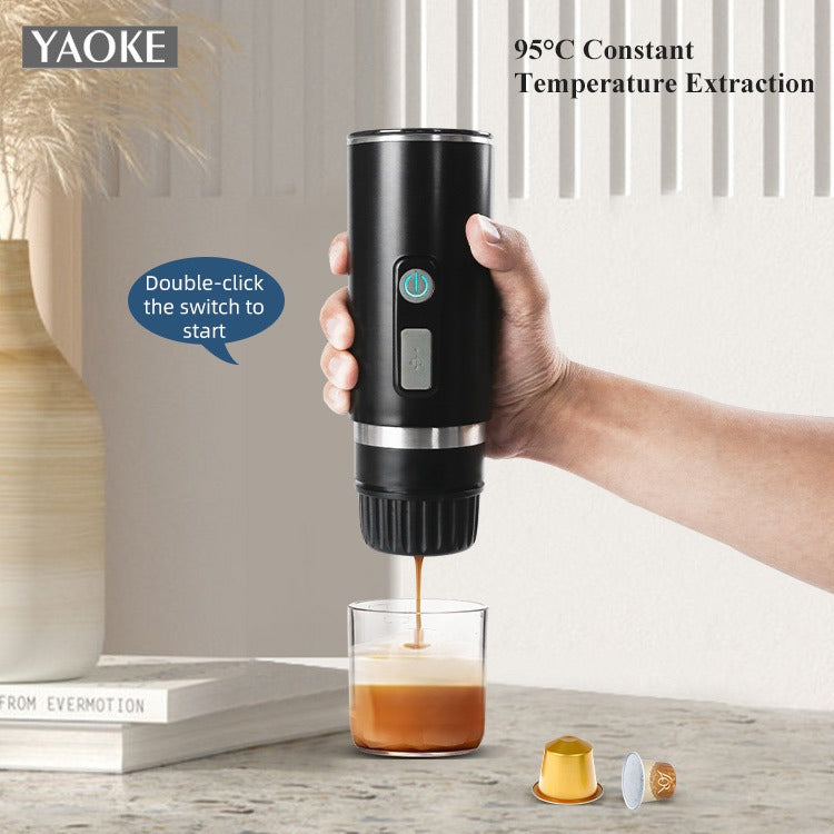 Yaoke portable fully automatic Italian espresso capsule coffee machine large and small capsule coffee powder universal - V.I.P Digital Presence