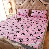 Summer Bed Sheet Ice Silk Mat Soft and Comfortable Latex Mattress Bedding Three-piece Breathable Mat for Comfortable Sleep