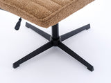 Armless Office Desk Chair No Wheels BROWN
