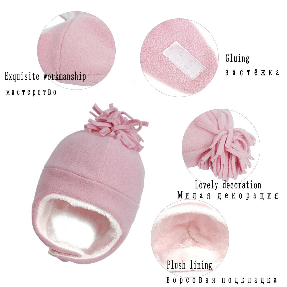 Hat Baby Boy Gloves Set Beanie Newborn Photography Accessories Children's Cap With Ears - V.I.P Digital Presence