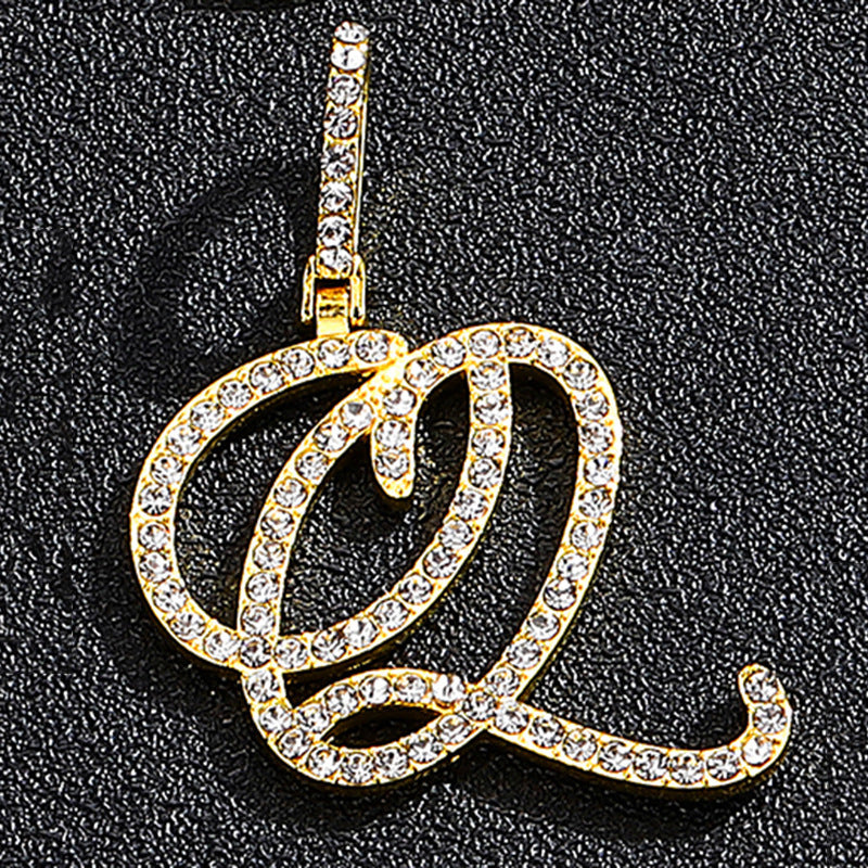 Hip hop accessories grass letter pendant melon seed buckle Cuban chain accessory - V.I.P Digital Presence