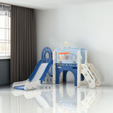 9-1 Toddler Slide Set,Kids Slide for Toddlers Ages 1+, Basketball Hoop, Tunnel and Storage Space, Pirate Ship Themed Slide - V.I.P Digital Presence