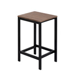 TREXM 5-piece compact bar table with table and stool - modern industrial design (dark brown) - V.I.P Digital Presence