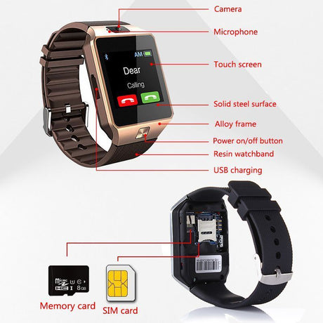 Bluetooth DZ09 Smart Watch Relogio Android smartwatch phone fitness tracker reloj Smart Watches subwoofer women men dz 09 - V.I.P Digital Presence