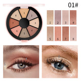 Romantic Beauty 8 Color Round Palette Eyeshadow Pearlescent Matte Eyeshadow Palette - V.I.P Digital Presence