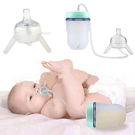 250ml Baby Bottle Kids Cup Silicone Sippy Children Training Cute Baby Drinking Water Straw Feeding Bottle Hands-free Bottle - V.I.P Digital Presence