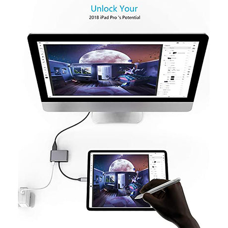 Type-C hub to dual HDMI PD USB3.0 hub for mobile phones, laptops, and multi port docking stations - V.I.P Digital Presence
