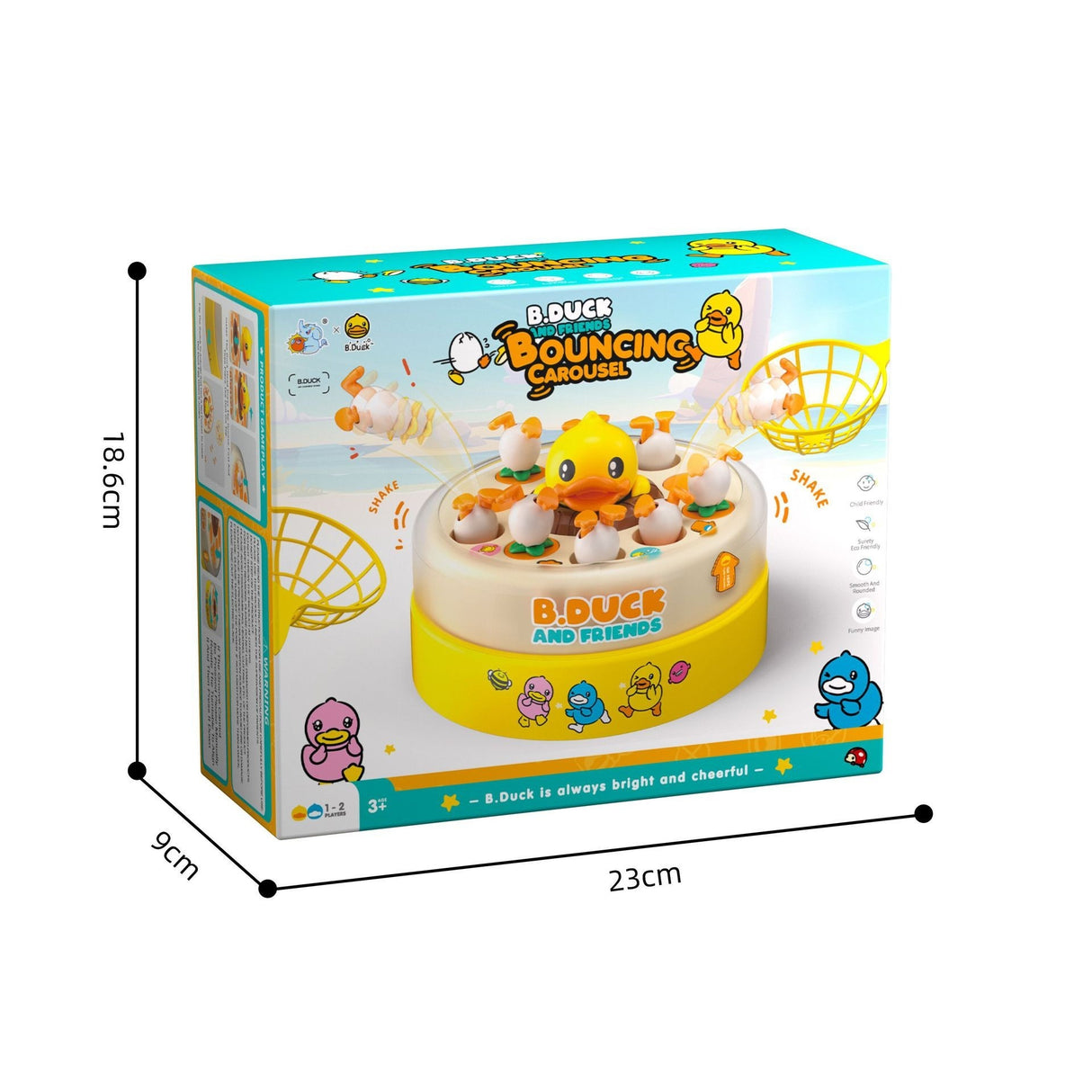 B. Pato Pequeño Pato Amarillo Entrenamiento de Concentración Interacción Padre-Hijo Rompecabezas para Bebé Disco de Pesca Rebotante Juguete de Regalo