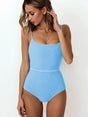 Ribbed Tie Waist One-Piece Swimsuit - V.I.P Digital Presence