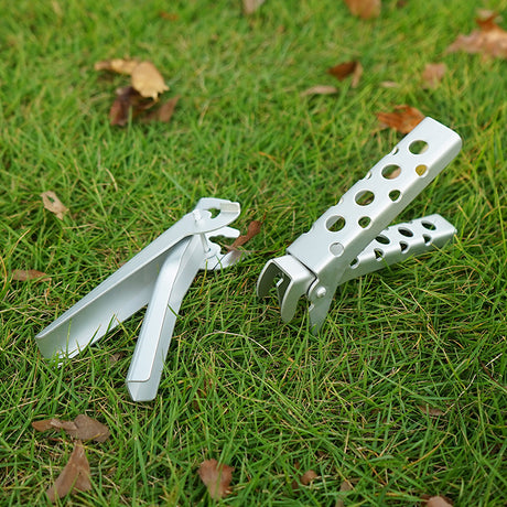 Anti scald pot clamp aluminum alloy perforated pot clamp outdoor portable hand clamp picnic barbecue kitchen tool pot handle - V.I.P Digital Presence
