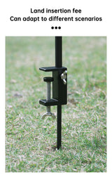 Soporte para lámpara de camping portátil de aleación de aluminio ligero para exteriores con bolsa de almacenamiento