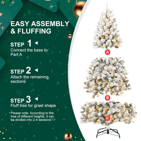 5FT PVC Memory Wire Christmas tree (With Light) - V.I.P Digital Presence