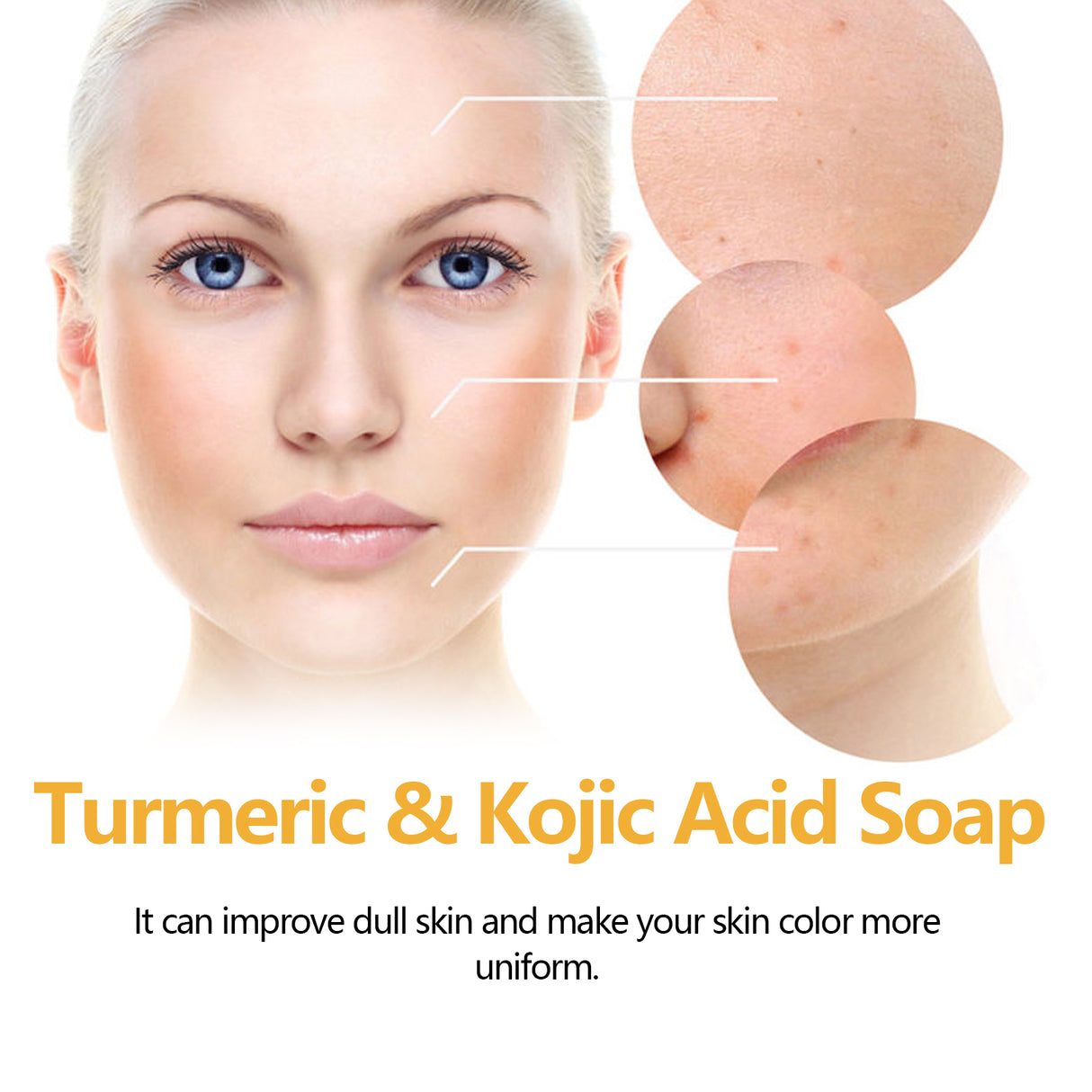 Turmeric & Kojic Acid Soap, Gently Clean Face Fade Spots Brighten Skin Tone Moisturize And Moisturize Even Skin Tone - V.I.P Digital Presence