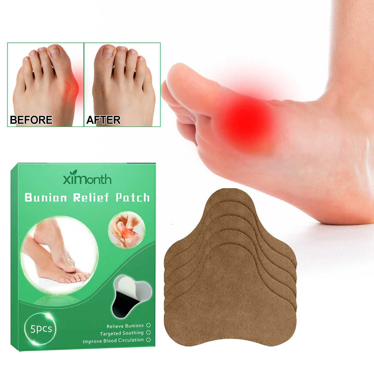 Bunion Relief Patch Corrects Thumb And Foot Joint Valgus And Relieves Swelling And Pain Foot Care Patch
