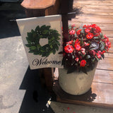 Spring Summer Welcome Wreath Garden Flag Magnolia Leaves Small Yard Flag Vertical Double Sided Burlap Farmhouse Seasonal - V.I.P Digital Presence
