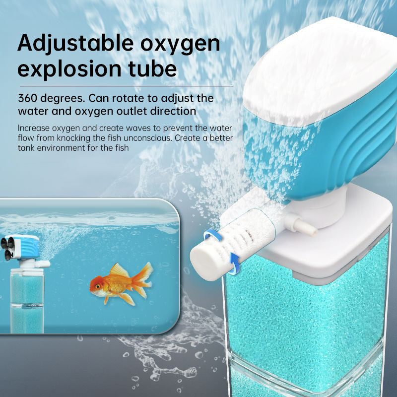 Multifunctional Aquarium Sponge Filter: Water Purifier, Pump, Wave Maker, with Suction Cup & Air Pump - V.I.P Digital Presence