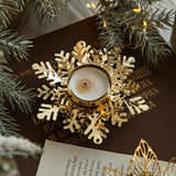 Christmas Golden Iron Candlestick Desktop Decoration Christmas Day Snowflake Decorations Table Arrangement - V.I.P Digital Presence