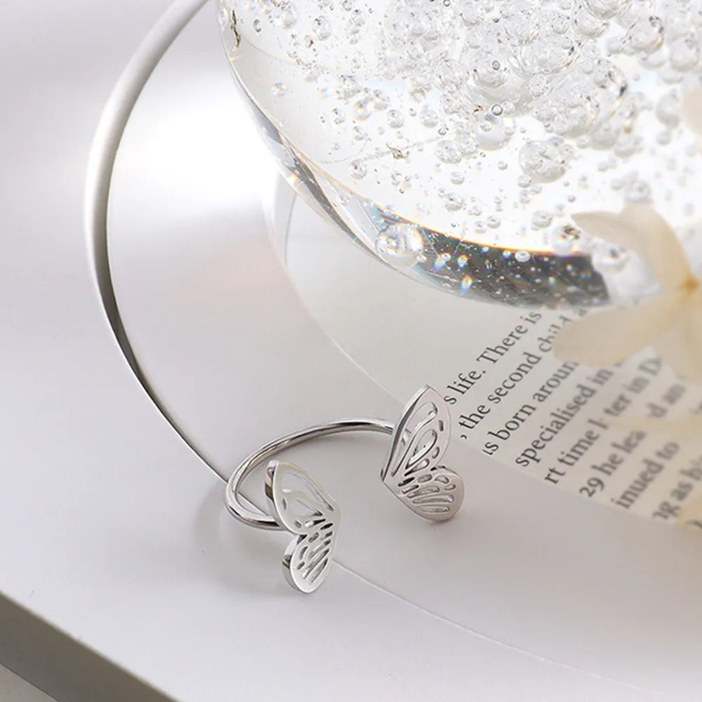 Titanium Steel Butterfly Open Ring - V.I.P Digital Presence