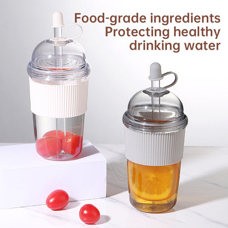 630ML straw cup (with lid/straw) – coffee, milk, tea, water, juice; Ins-style, office-friendly - V.I.P Digital Presence