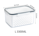 Kitchen food sealed preservation box fruit and vegetable drainage plastic storage box with lid - V.I.P Digital Presence