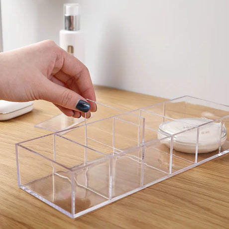 Household Transparent Divided Cosmetic Storage Box Sorting and Detachable Plastic Desktop Storage Box - V.I.P Digital Presence