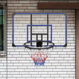 Wall mounted basketball basket, 45 x 29 inch shatterproof back, foldable basketball basket, all-weather mesh fabric - V.I.P Digital Presence