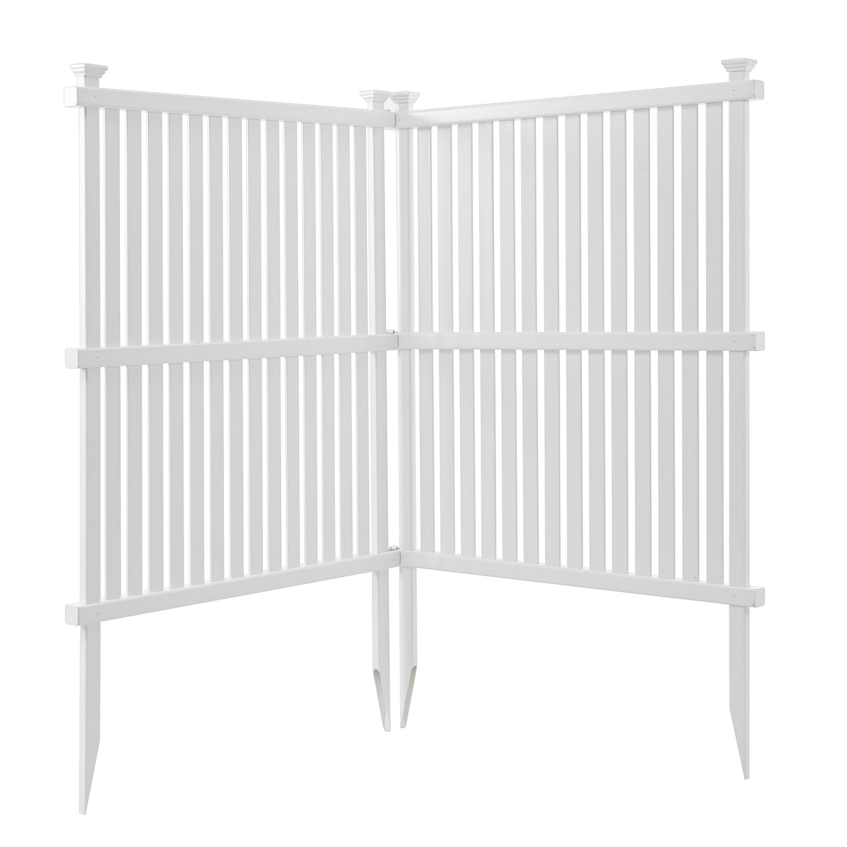 Privacy Screen Panels Kit Air Conditioner Trash Can Enclosure Vinyl white color - V.I.P Digital Presence