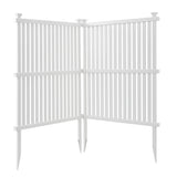 Privacy Screen Panels Kit Air Conditioner Trash Can Enclosure Vinyl white color - V.I.P Digital Presence