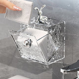 Toilet mirror cabinet storage box makeup cotton remover cotton swab box wall mounted flip cover washbasin bathroom storage rack - V.I.P Digital Presence