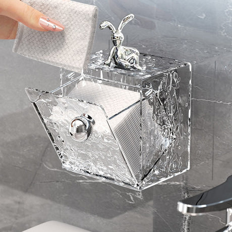 Toilet mirror cabinet storage box makeup cotton remover cotton swab box wall mounted flip cover washbasin bathroom storage rack - V.I.P Digital Presence