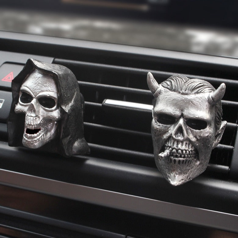 Death Skull Aromatherapy Plugin Resin Ghost Mask Car mounted Aromatherapy Clip Decoration - V.I.P Digital Presence