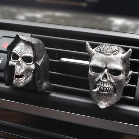 Death Skull Aromatherapy Plugin Resin Ghost Mask Car mounted Aromatherapy Clip Decoration - V.I.P Digital Presence