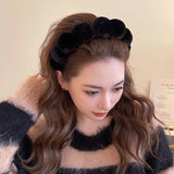 Retro plush hair hoop women's headband compression headband accessories - V.I.P Digital Presence