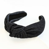 Hair hoop fashion denim fabric middle knot hair clip headband for girls going out headwear - V.I.P Digital Presence