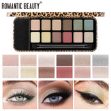 Romantic Beauty Multicolor Leopard Eye Shadow Plate Pearlescent Matte Glitter Powder Eye Shadow With Black Eye Shadow Brush - V.I.P Digital Presence