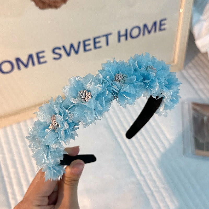 Fashionable fabric flower stamen flower hair hoop for women - V.I.P Digital Presence