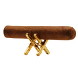 Cigar shelf pure copper gold-plated folding shelf portable cigarette holder simple - V.I.P Digital Presence