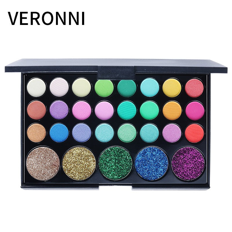 VERONNI 29-color eyeshadow matte pearlescent earth-tone eyeshadow smoky makeup multi-color eyeshadow palette - V.I.P Digital Presence