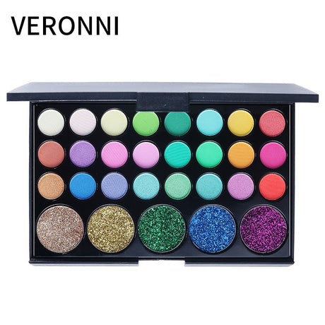 VERONNI 29-color eyeshadow matte pearlescent earth-tone eyeshadow smoky makeup multi-color eyeshadow palette - V.I.P Digital Presence
