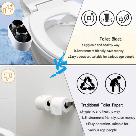 Smart Body Cleaner Unplugged Hot And Cold Water Simple Installation Hip Washing Double Nozzle Toilet Cover Plate - V.I.P Digital Presence