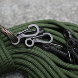 10 piezas de equipo de supervivencia EDC Paracord Mosquetón Snap Mini SF Clip de resorte Gancho de camping Senderismo Mochila Clip de hebilla táctica 