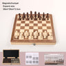 Ajedrez magnético plegable de madera maciza, juego de ajedrez de doble reina, juego de mesa para adultos, rompecabezas para niños, juguete