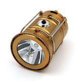 LED Solar Powered Collapsible Flashlights Portable Lamp Rechargeable Hand Lamp Hiking Camping Lantern Light Outdoor Lighting