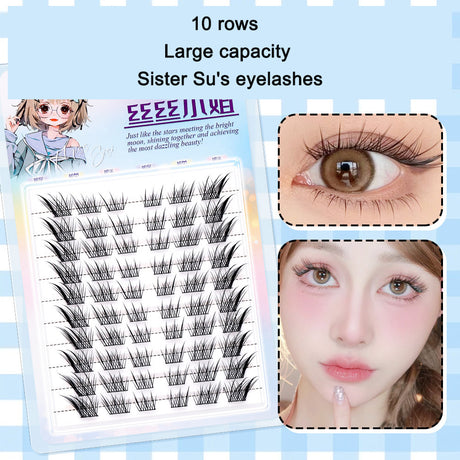 Sunflower Comics Pure Desire Eyelash Simulation Natural Thickening Large Segmented Trilogy False Eyelash Laziness - V.I.P Digital Presence