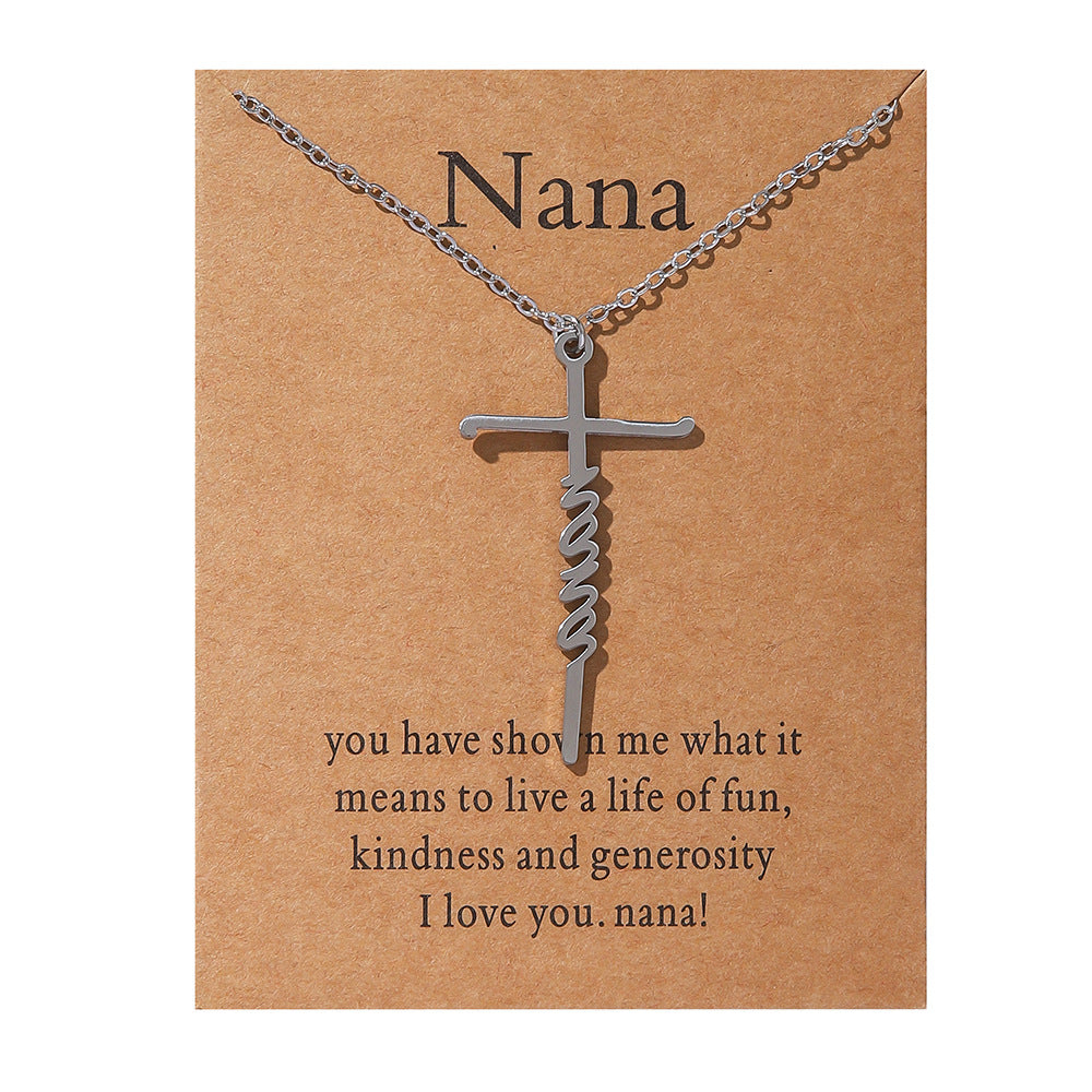Faith Religious Gift Stainless Steel Cross Collarbone Chain Sweater Chain - V.I.P Digital Presence